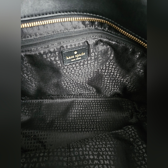 Kate Spade Embossed Black Leather Large Bag Tote  - Picture 11 of 15